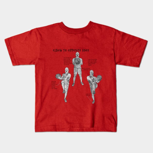 Elbow to Opposite Knee Kids T-Shirt by DiPEGO NOW ENTERTAiNMENT